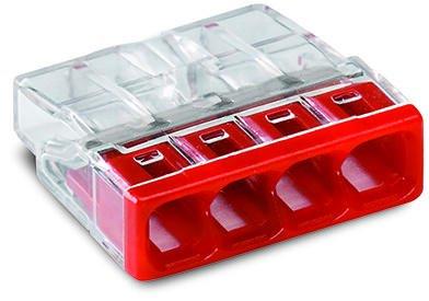 Złączka instalacyjna Wago 2273-204/5, 4 x 0,5-2,5 mm², 450 V, 5 szt.