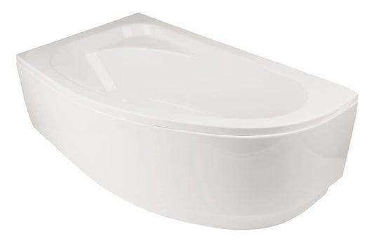 Bathtub Besco Piramida Cornea, 140x80x55 cm, acrylic, left-hand