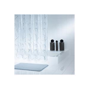 RIDDER DOTS SILVER Shower Curtain 32377, 200×180 cm
