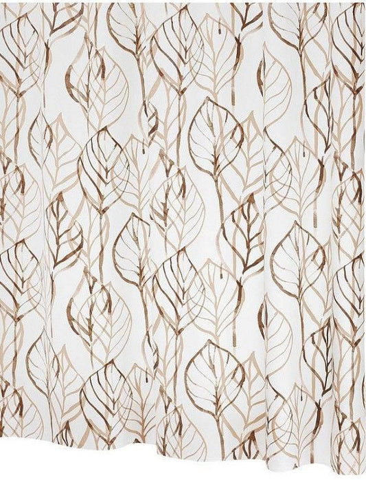 BATHROOM CURTAIN LEAVES BROWN 32618