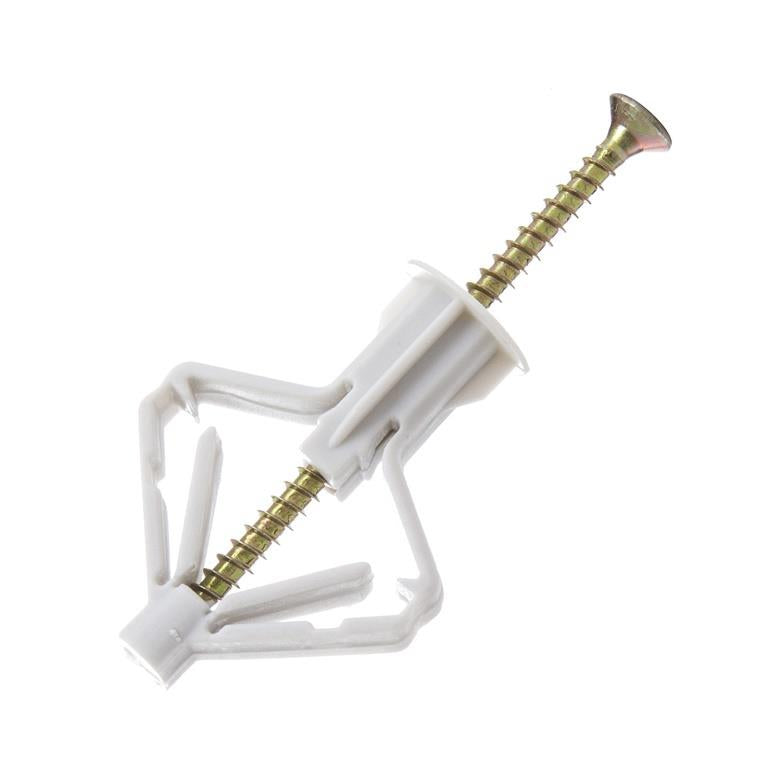 Nylon plug with screw, GKW, 10 x 50 mm, 100 pcs
