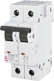 Automatinis jungiklis ETIMAT10, 2P, C, 10kA, 25 A