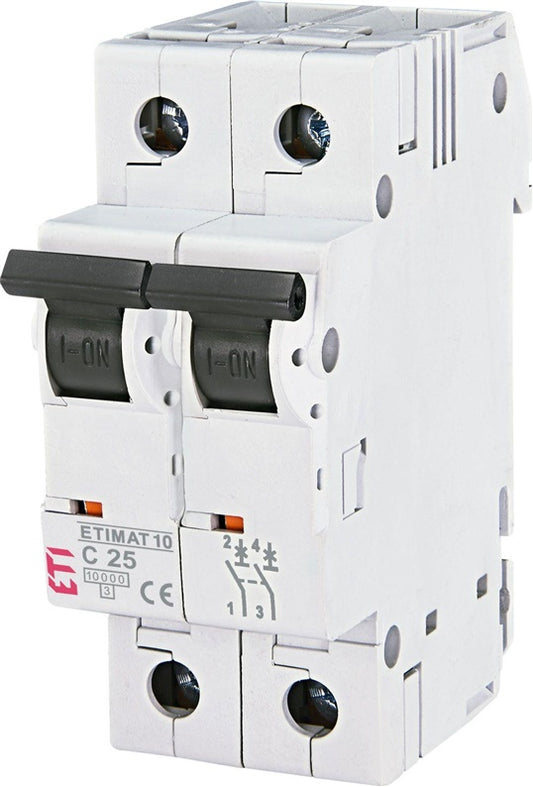 Automatinis jungiklis ETIMAT10, 2P, C, 10kA, 25 A