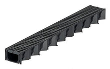 Drainage channel with plastic grates HexaLine, 1 m
