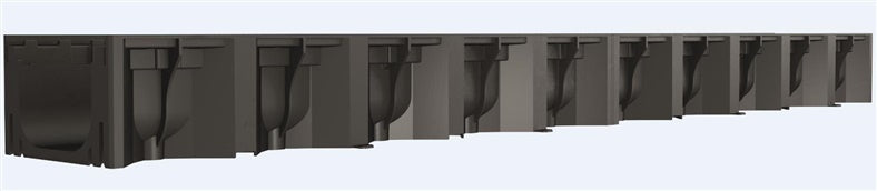 Drainage channel with plastic grates HexaLine, 1 m