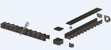 Drainage channel with plastic grates HexaLine, 1 m