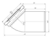 Колено для унитаза Ani Plast W4220, 45°, Ø 110/141 мм, белое
