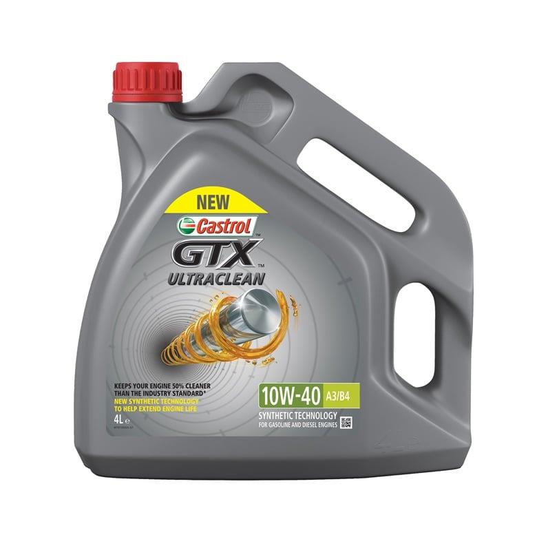Car engine oil Castrol GTX Ultraclean, 10W-40, 4 l