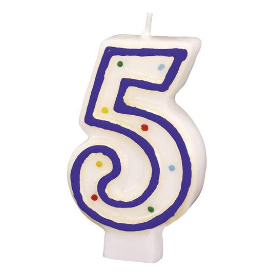 Cake candle no. 5, 7.3 cm