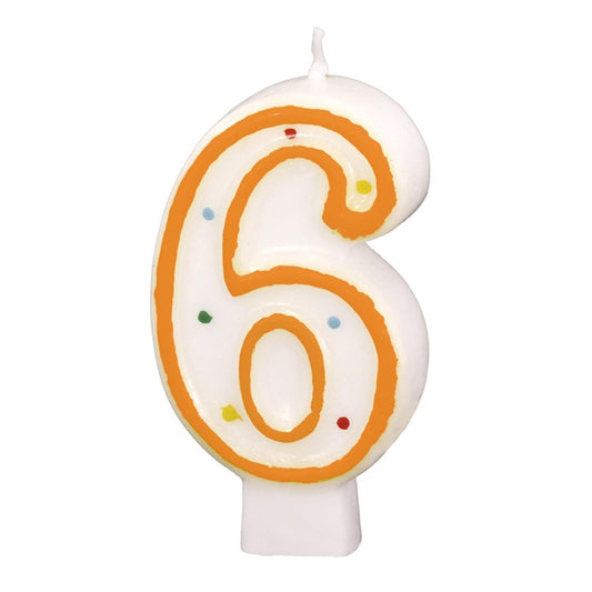Cake candle no. 6, 7.3 cm
