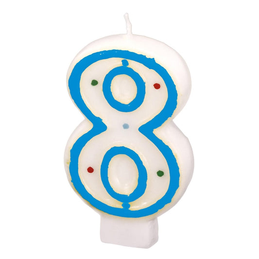 Cake candle no. 8, 7.3 cm