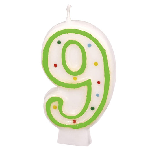 Cake candle No. 9, 7.3 cm