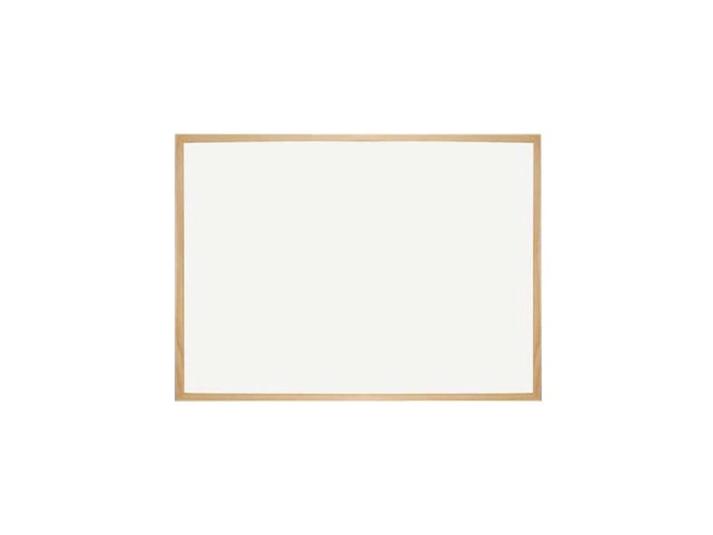 White writing board, non-magnetic, with wooden frame