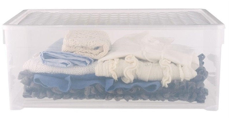 Storage box CURVER, 45 l, transparent, 59.6×39.4×23 cm
