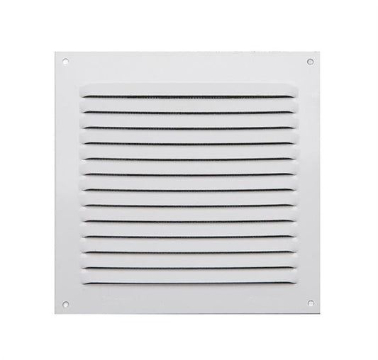 Aluminium ventilation grille, 150 x 150 mm, grey