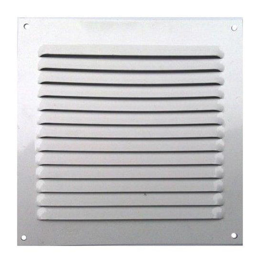 Aluminium ventilation grille, 150 x 150 mm, white