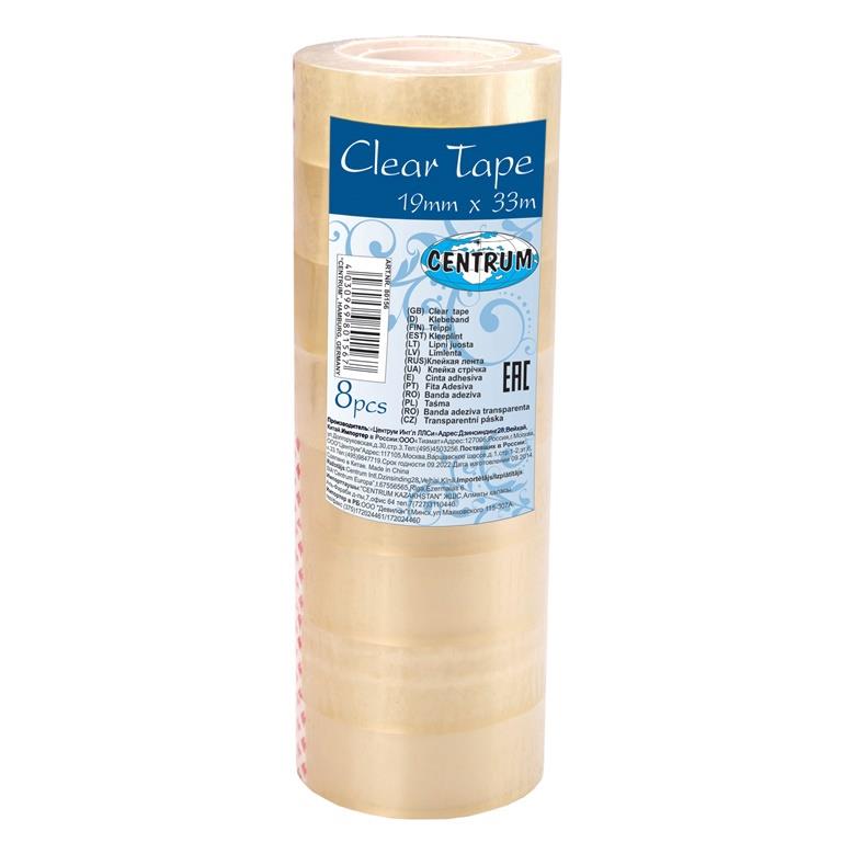 CENTRUUM adhesive tape 80156, 33 m × 19 mm, transparent