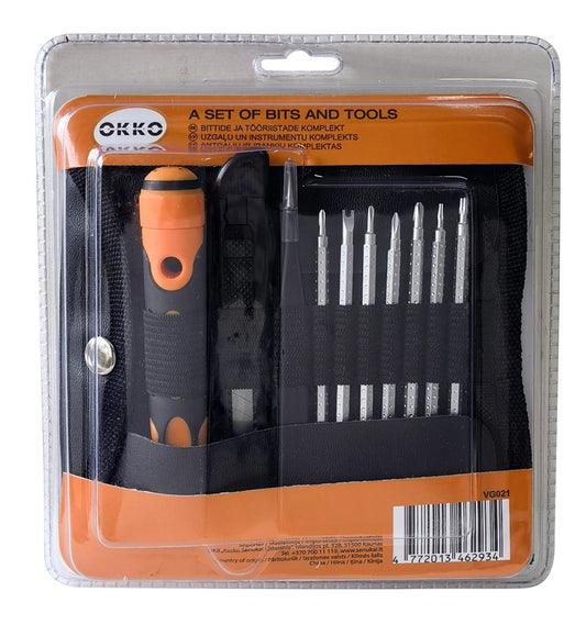 Screwdriver and bit set VG021, 14 pcs.