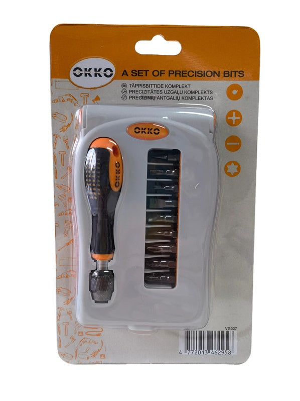 Screwdriver and bit set VG027, 9 pcs.
