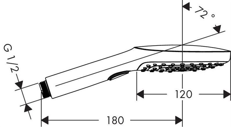 Dušo galvutė Hansgrohe Select E120, 120 mm