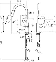 Virtuvinis maišytuvas Hansgrohe Focus 318158