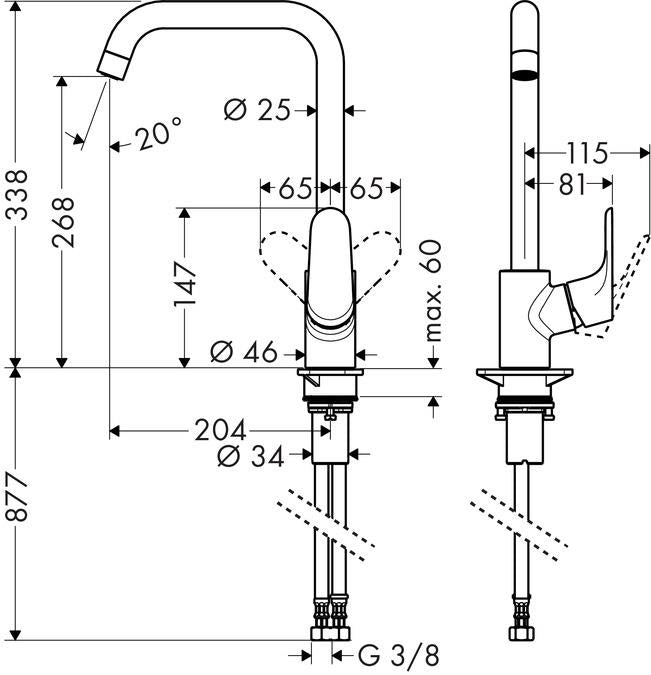 Virtuvinis maišytuvas Hansgrohe Focus 318208