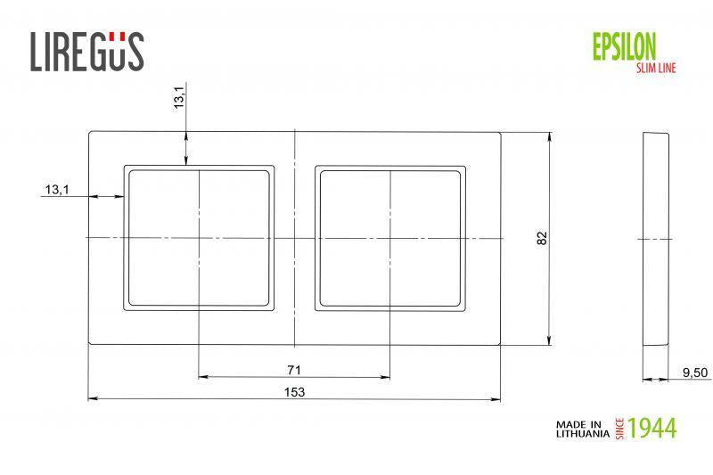 Dvivietis rėmelis LIREGUS EPSILON, smėlio spalvos