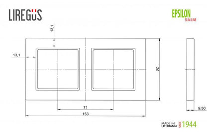 Dvivietis rėmelis LIREGUS EPSILON, smėlio spalvos