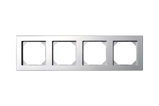 Ramka czterokrotna LIREGUS EPSILON, kolor metaliczny