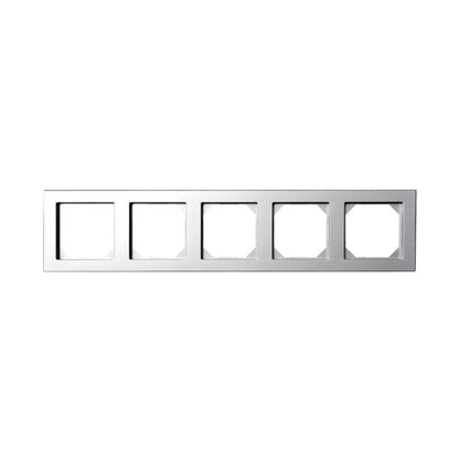 LIREGUS EPSILON five-gang frame, metal-coloured