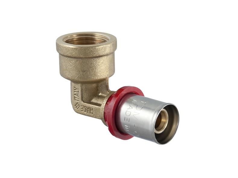 Press elbow TDM Brass Art 1670, 18 mm x ½"