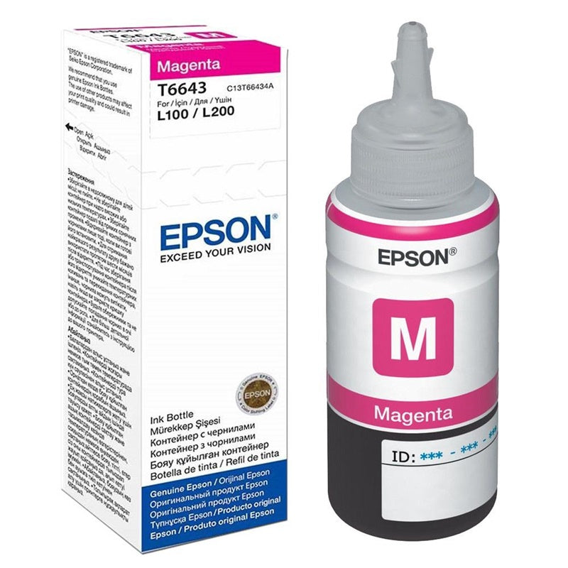 Inkjet printer cartridge ink Epson T6643, magenta