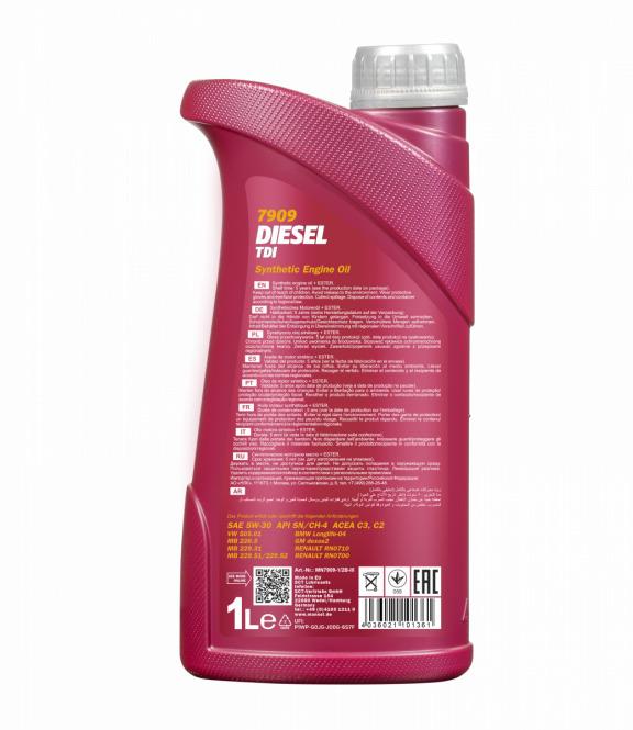 Car engine oil Mannol Diesel TDI, 5W-30, 1 l