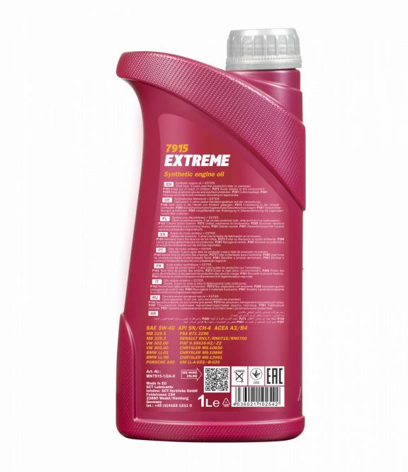 Car engine oil Mannol Extreme, 5W-40, 1 l