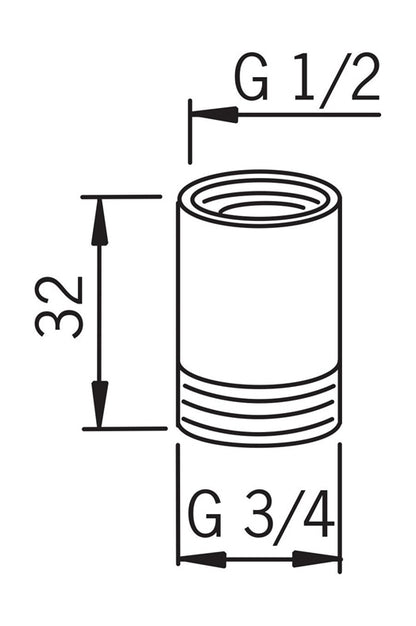 Nipple Oras 158691, 1/2'', 3/4''