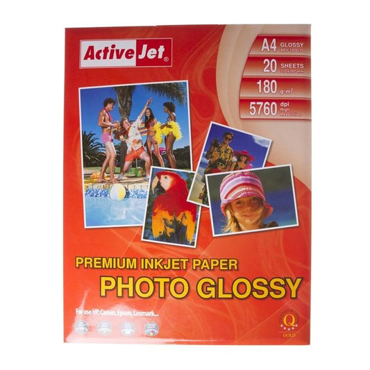Photo Paper Active Jet AP4-180G20, glossy, A4