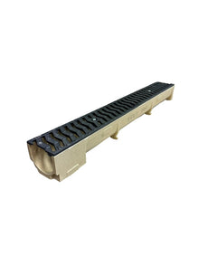 Drainage channel with cast iron grates Stora Drain Self, 1 m
