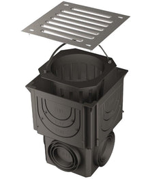 Channel drain with galvanized steel grate, Aco 316818