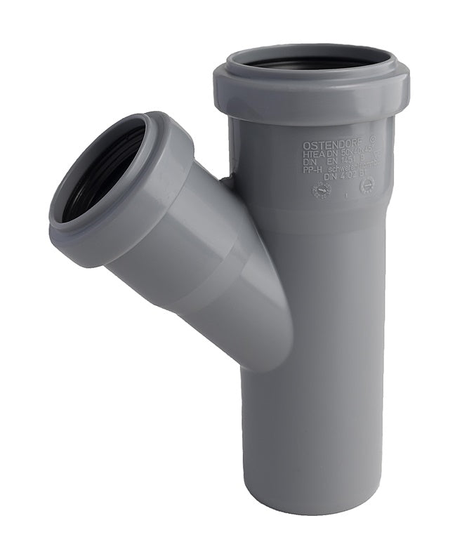 Vidaus kanalizacijos trišakis HTplus, Ø 40 / 50 mm, 45°