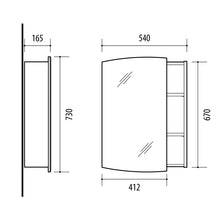 Vonios spintelė su veidrodžiu Riva SV54 Sonoma Oak