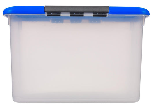 Storage box CURVER, 15 l, clear, blue, 37.4×28×21 cm
