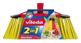 Vileda 2-in-1 Outdoor Broom with Handle
