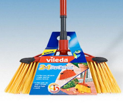 Vileda 2-in-1 Outdoor Broom with Handle