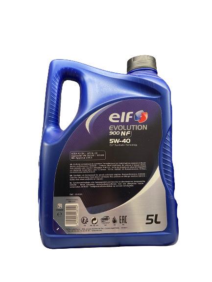 OLEJ SILNIKOWY „ELF EVOLUTION 900 NF” (5W-40; 5 l)