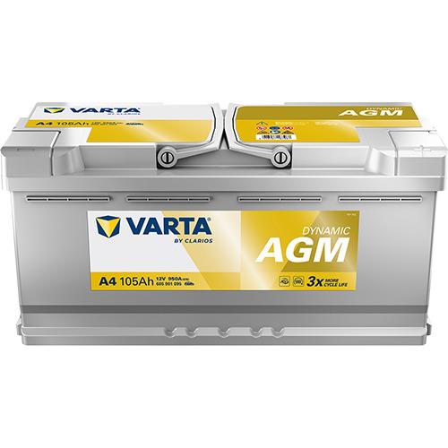 Akumuliatorius Varta A4, 105 Ah, 950 A, 12 V