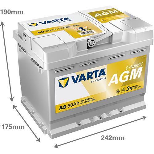 Akumulator Varta SS, 60 Ah, 680 A, 12 V