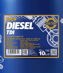 Automobilio variklio tepalas Mannol Diesel TDI, 5W-30, 10 l