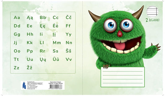 Zeszyt w linie, A5, do klasy 2, 12 kartek
