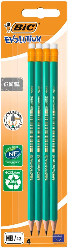 Pieštukas su trintuku Bic, 4 vnt
