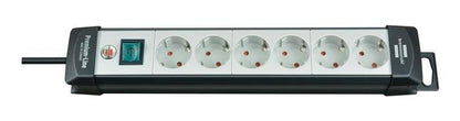 BRENNENSTUHL PREMIUM household extension lead, 6-gang, 5 m